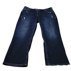 Women’s Size 20 Suki Mid Rise Distressed Capri Jeans